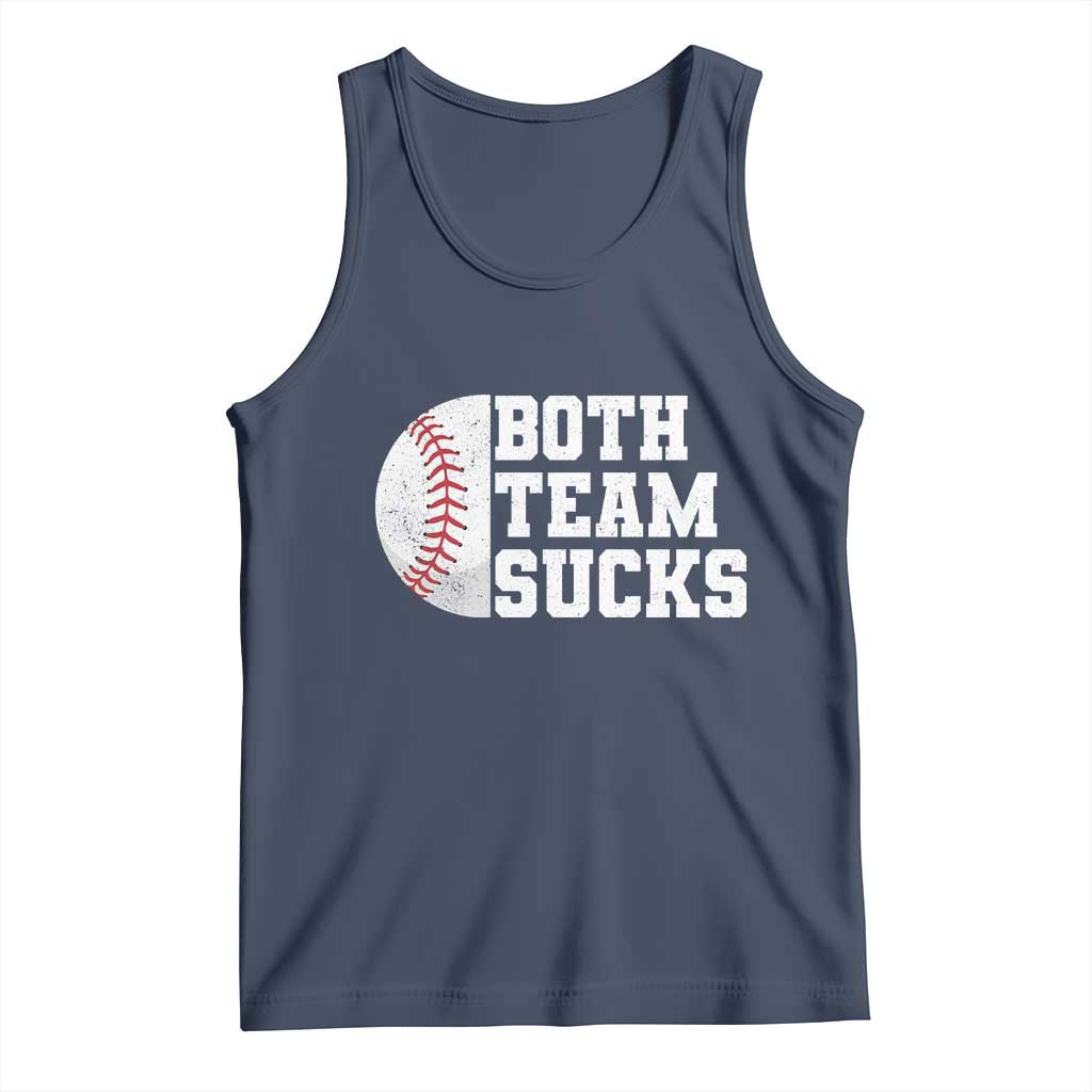 Funny Baseball Tank Top Both Teams Sucks Meme TS10 Navy Print Your Wear