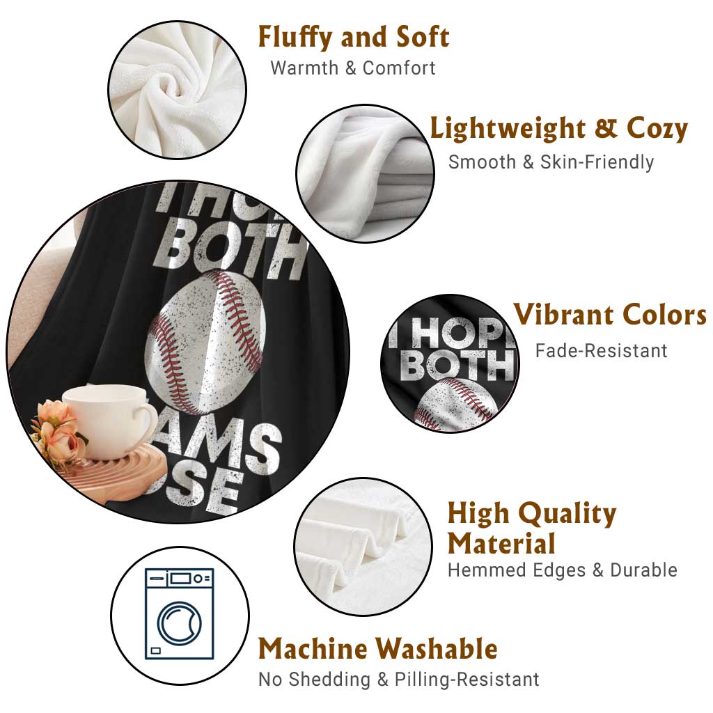 Funny Baseball Meme Throw Blanket I Just Hope Both Teams Lost TS10 Print Your Wear