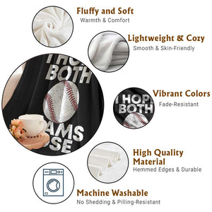 Funny Baseball Meme Throw Blanket I Just Hope Both Teams Lost TS10 Print Your Wear