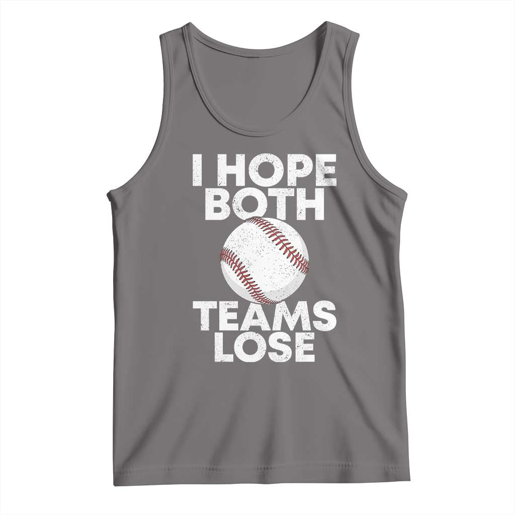 Funny Baseball Meme Tank Top I Just Hope Both Teams Lost TS10 Deep Heather Print Your Wear