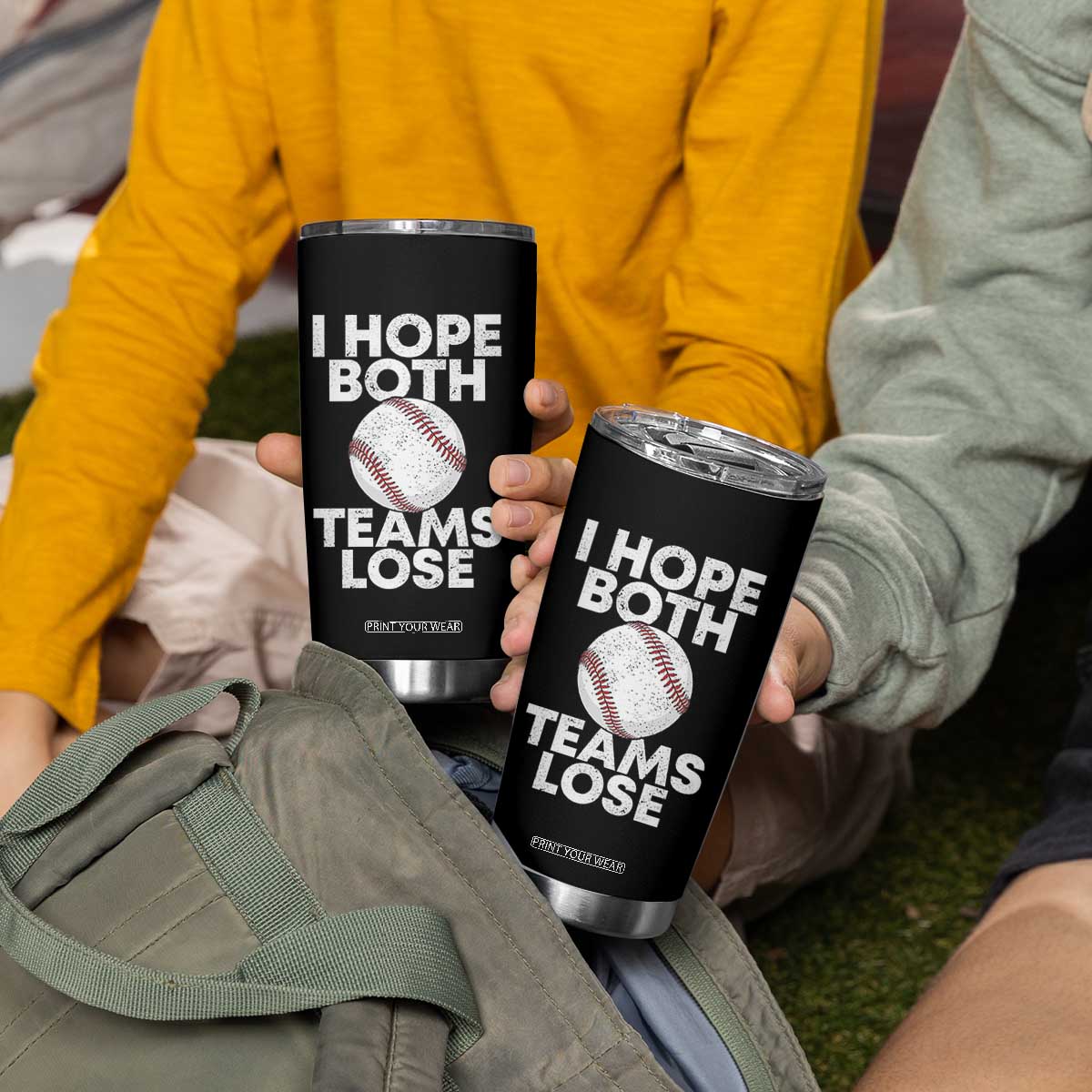Funny Baseball Meme Tumbler Cup I Just Hope Both Teams Lost TS10 Print Your Wear