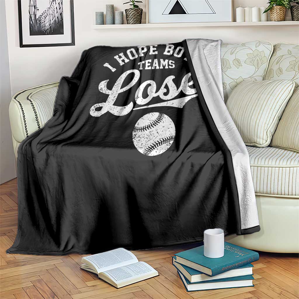 Baseball Meme Throw Blanket Retro I Just Hope Both Teams Lost Funny Sayings TS10 Print Your Wear