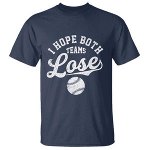 Baseball Meme T Shirt Retro I Just Hope Both Teams Lost Funny Sayings TS10 Navy Print Your Wear
