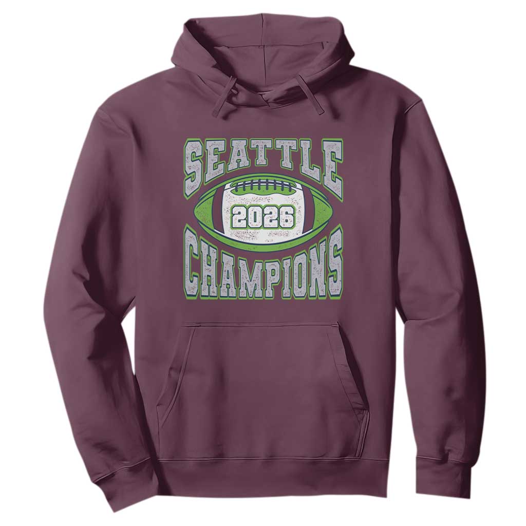 2026 Champion Seattle Hoodie Football Lovers TS10 Maroon Print Your Wear