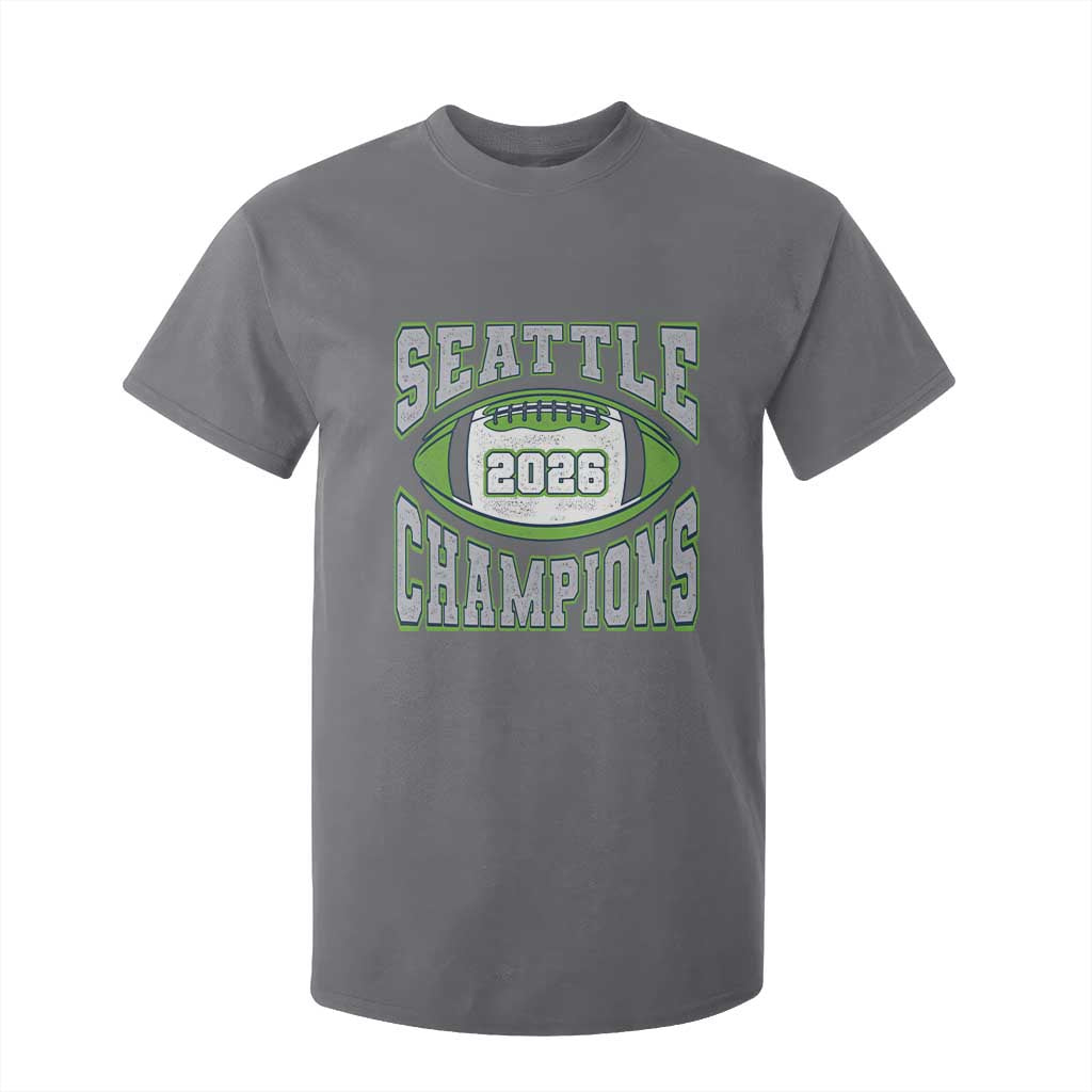 2026 Champion Seattle T Shirt For Kid Football Lovers TS10 Charcoal Print Your Wear