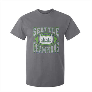 2026 Champion Seattle T Shirt For Kid Football Lovers TS10 Charcoal Print Your Wear