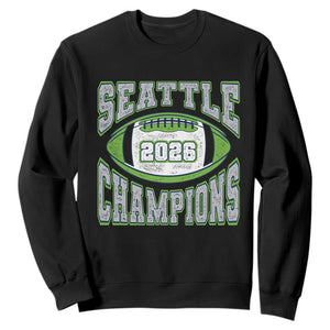 2026 Champion Seattle Sweatshirt Football Lovers TS10 Black Print Your Wear