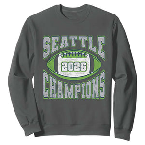 2026 Champion Seattle Sweatshirt Football Lovers TS10 Dark Heather Print Your Wear