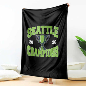 Seattle Champions 2026 Throw Blanket Retro Gameday Team Fan TS10 Print Your Wear