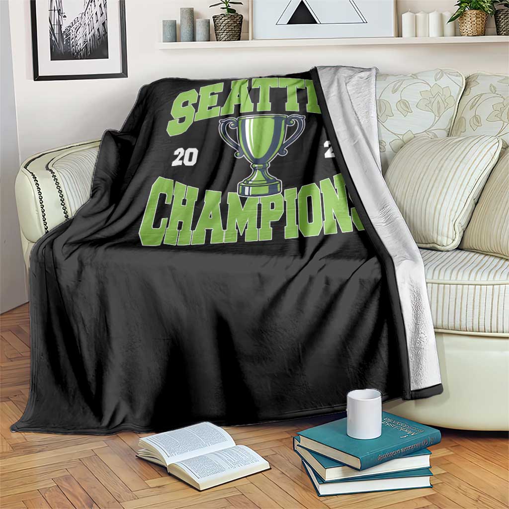 Seattle Champions 2026 Throw Blanket Retro Gameday Team Fan TS10 Print Your Wear