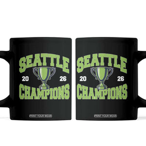 Seattle Champions 2026 Coffee Mug Retro Gameday Team Fan TS10 Black Print Your Wear
