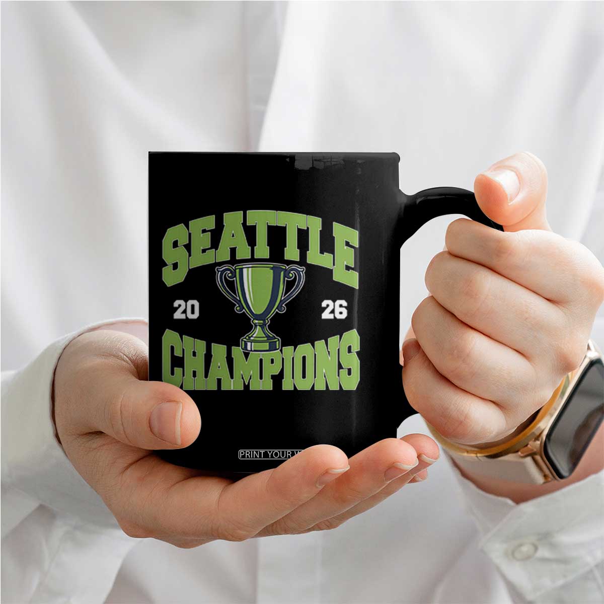 Seattle Champions 2026 Coffee Mug Retro Gameday Team Fan TS10 Print Your Wear