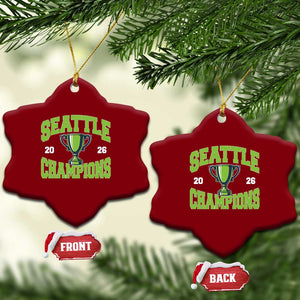 Seattle Champions 2026 Ceramic Ornament Retro Gameday Team Fan TS10 Print Your Wear