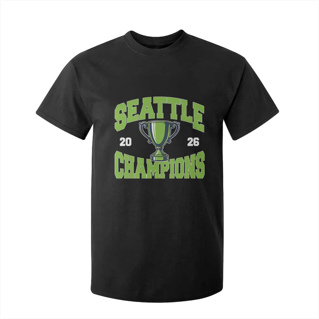 Seattle Champions 2026 T Shirt For Kid Retro Gameday Team Fan TS10 Black Print Your Wear