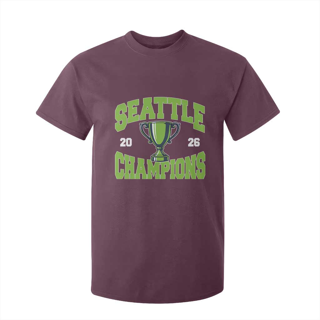 Seattle Champions 2026 T Shirt For Kid Retro Gameday Team Fan TS10 Maroon Print Your Wear