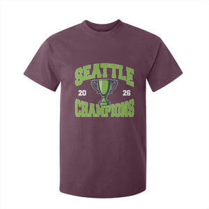 Seattle Champions 2026 T Shirt For Kid Retro Gameday Team Fan TS10 Maroon Print Your Wear
