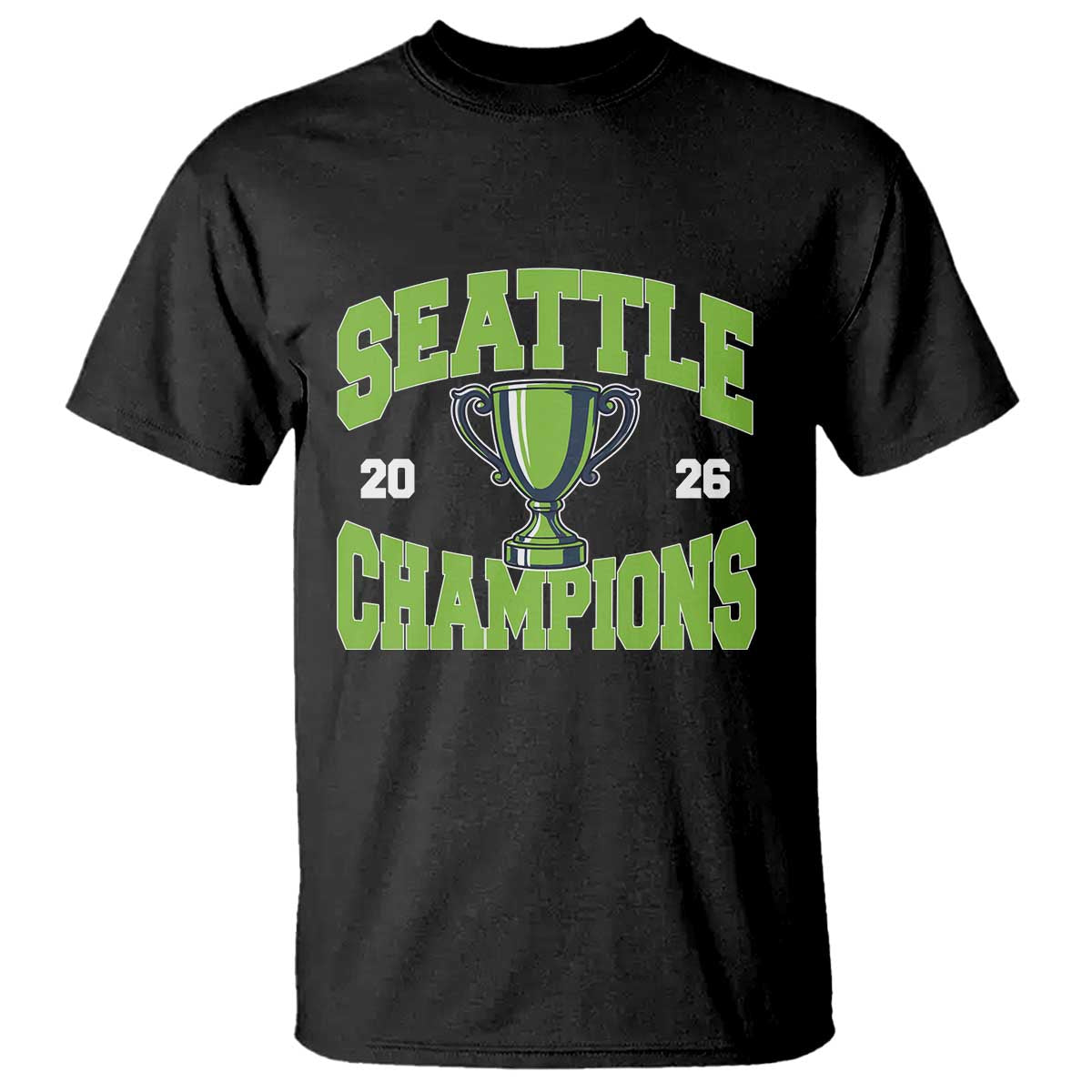 Seattle Champions 2026 T Shirt Retro Gameday Team Fan TS10 Black Print Your Wear