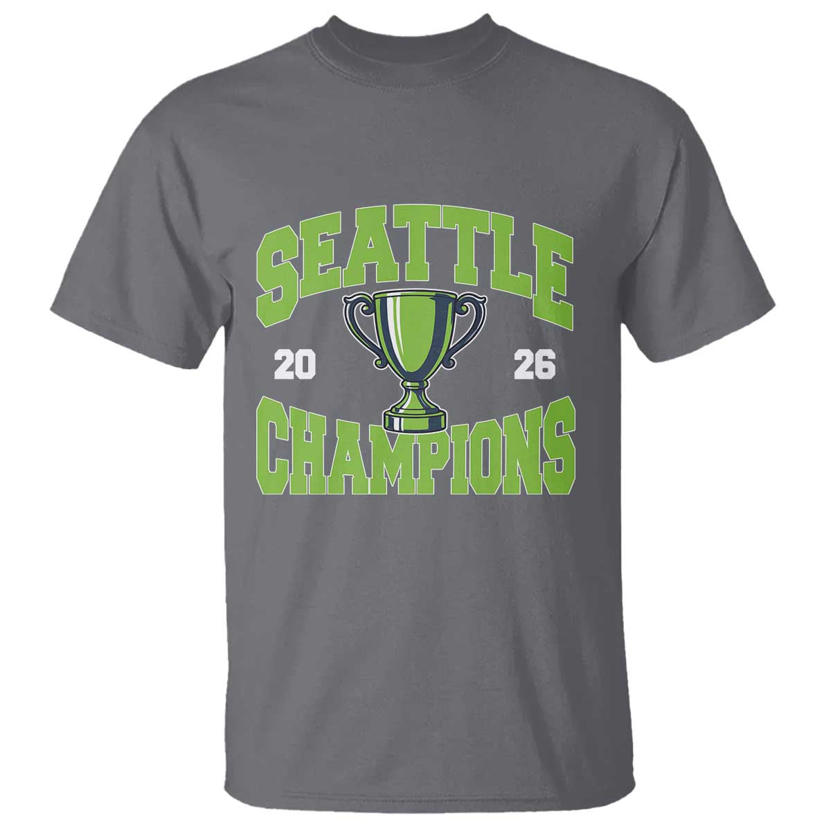 Seattle Champions 2026 T Shirt Retro Gameday Team Fan TS10 Charcoal Print Your Wear