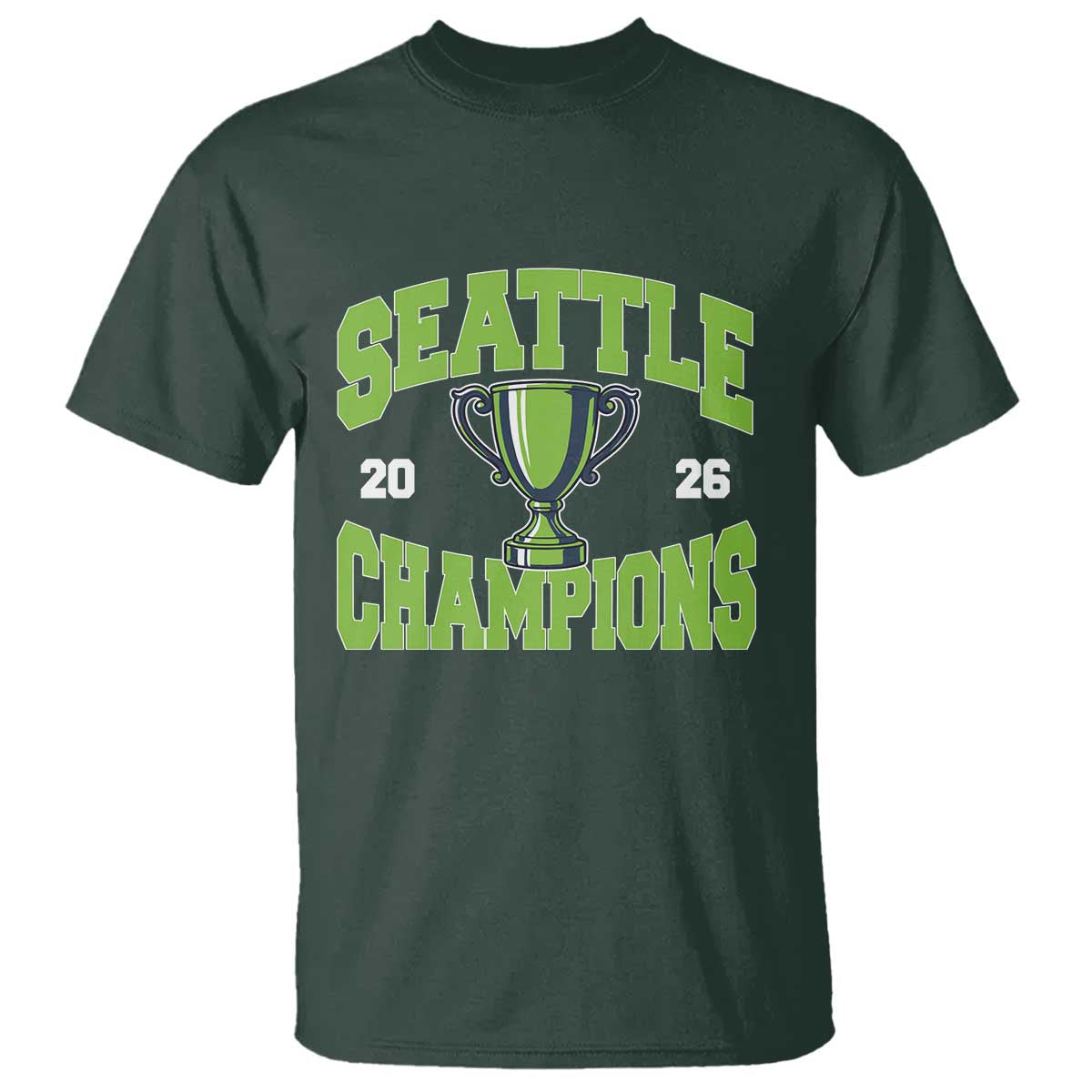 Seattle Champions 2026 T Shirt Retro Gameday Team Fan TS10 Dark Forest Green Print Your Wear