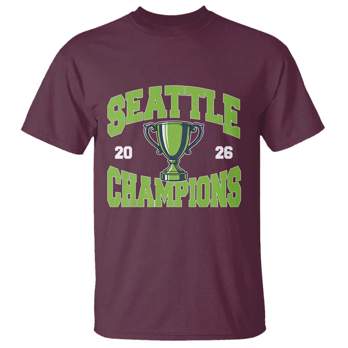 Seattle Champions 2026 T Shirt Retro Gameday Team Fan TS10 Maroon Print Your Wear