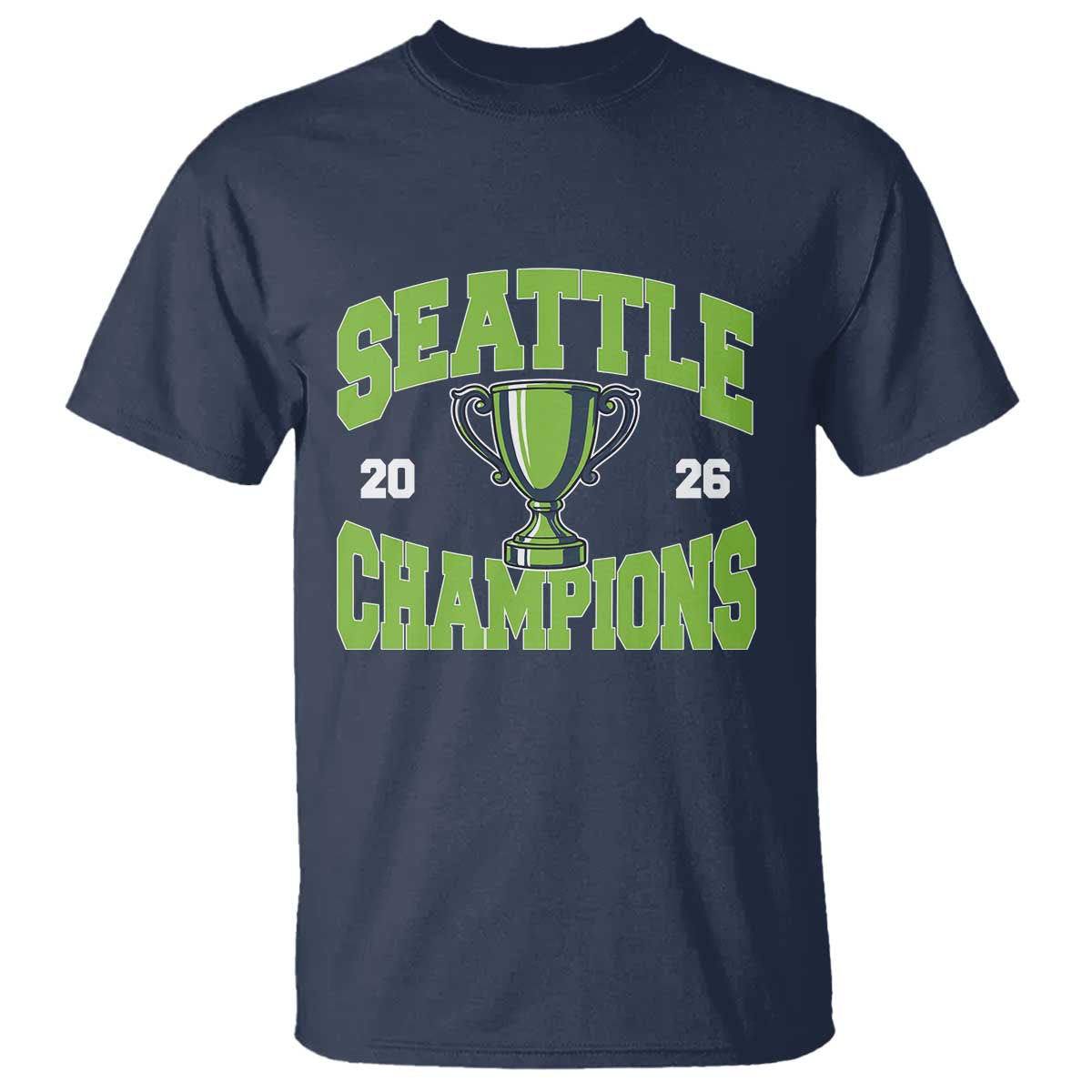 Seattle Champions 2026 T Shirt Retro Gameday Team Fan TS10 Navy Print Your Wear