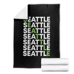 Vintage Seattle Throw Blanket Sports Lover Washington City TS10 Black Print Your Wear