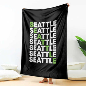 Vintage Seattle Throw Blanket Sports Lover Washington City TS10 Print Your Wear