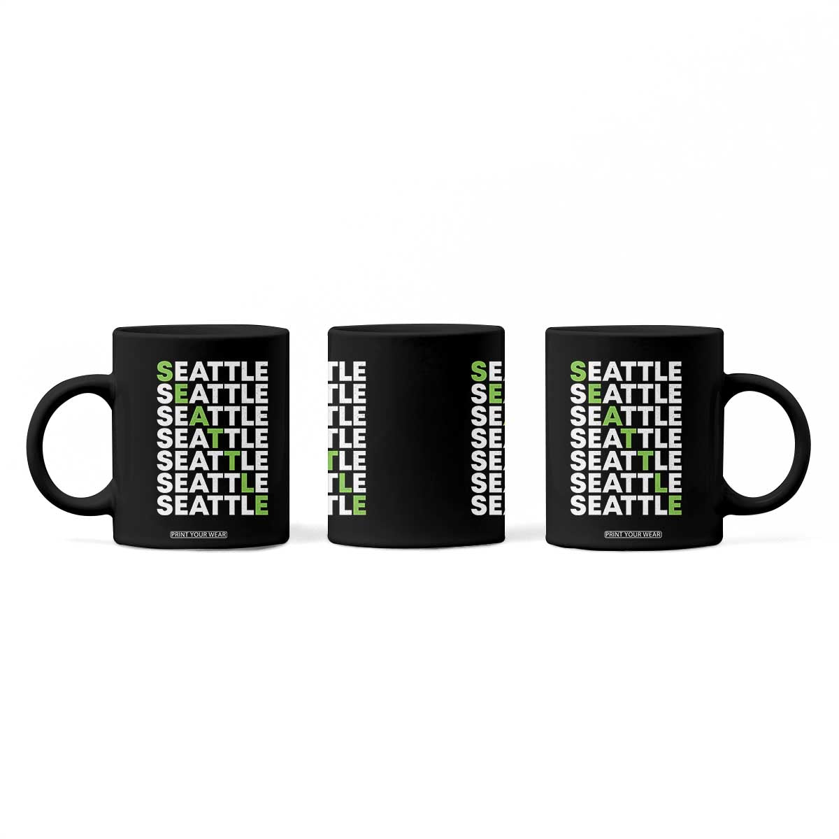 Vintage Seattle Coffee Mug Sports Lover Washington City TS10 Print Your Wear
