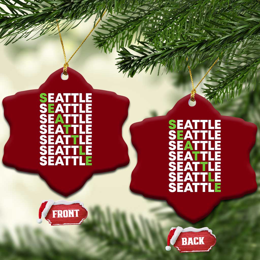 Vintage Seattle Ceramic Ornament Sports Lover Washington City TS10 Print Your Wear