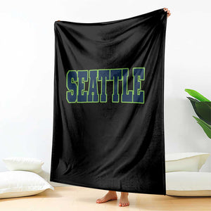 Vintage Seattle Throw Blanket Classic Print Retro Varsity TS10 Print Your Wear