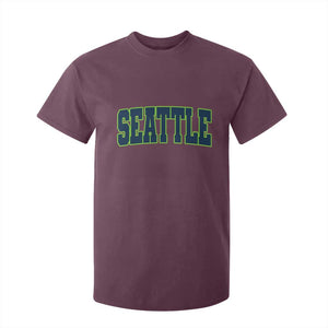 Vintage Seattle T Shirt For Kid Classic Print Retro Varsity TS10 Maroon Print Your Wear