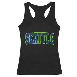 Vintage Seattle Racerback Tank Top Classic Print Retro Varsity TS10 Black Print Your Wear