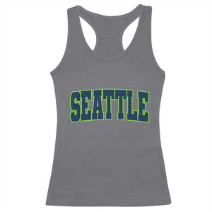 Vintage Seattle Racerback Tank Top Classic Print Retro Varsity TS10 Charcoal Print Your Wear