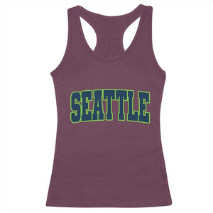Vintage Seattle Racerback Tank Top Classic Print Retro Varsity TS10 Maroon Print Your Wear