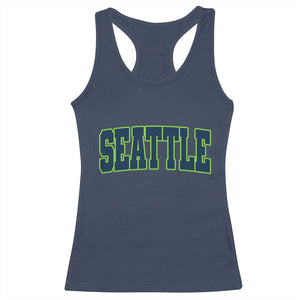 Vintage Seattle Racerback Tank Top Classic Print Retro Varsity TS10 Navy Print Your Wear