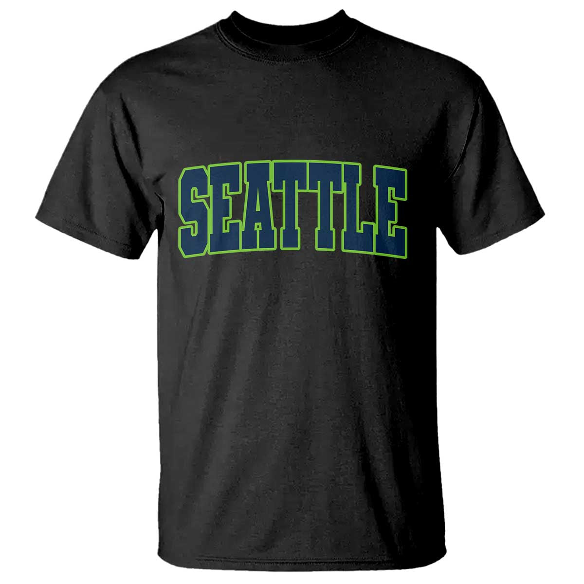 Vintage Seattle T Shirt Classic Print Retro Varsity TS10 Black Print Your Wear