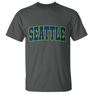 Vintage Seattle T Shirt Classic Print Retro Varsity TS10 Dark Heather Print Your Wear