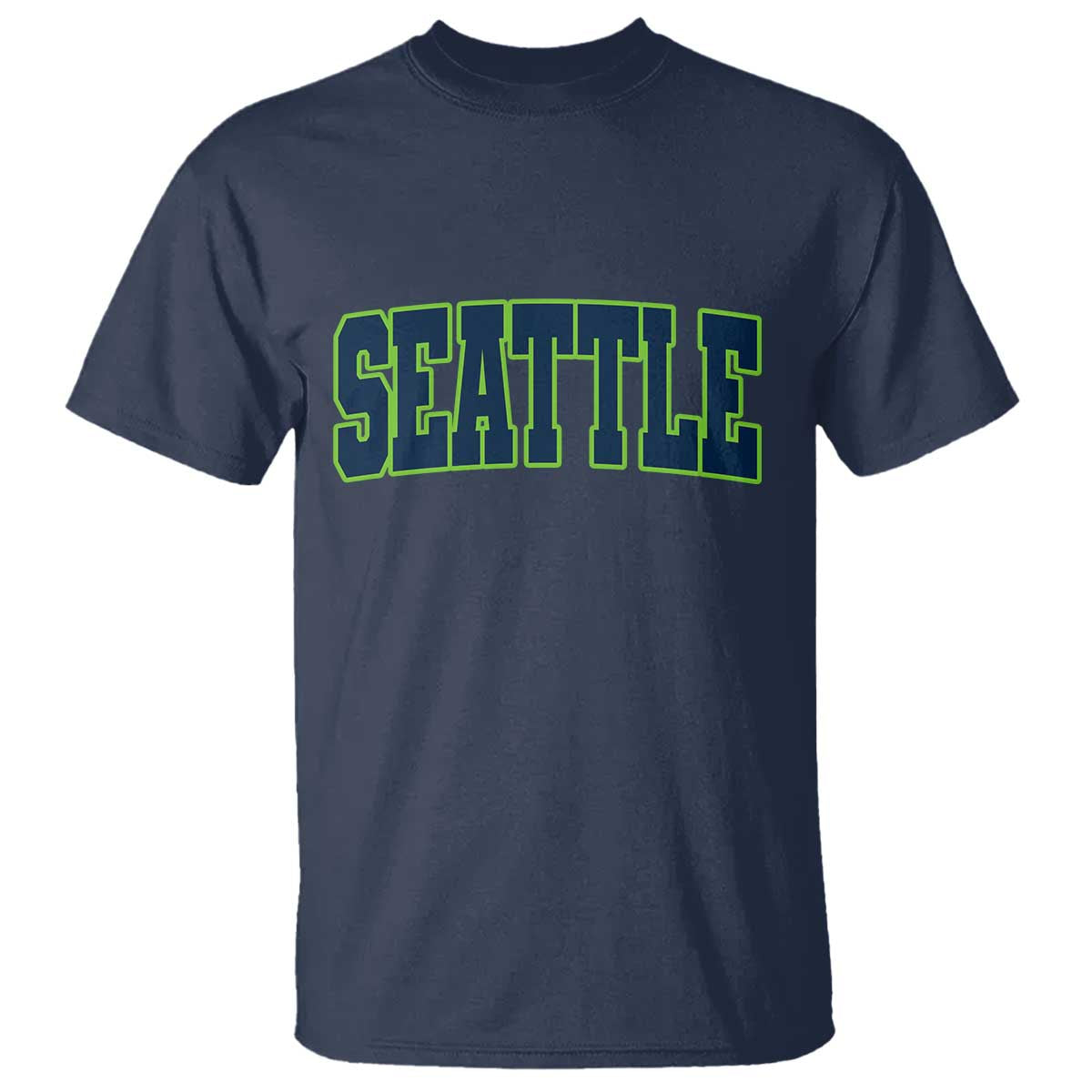 Vintage Seattle T Shirt Classic Print Retro Varsity TS10 Navy Print Your Wear
