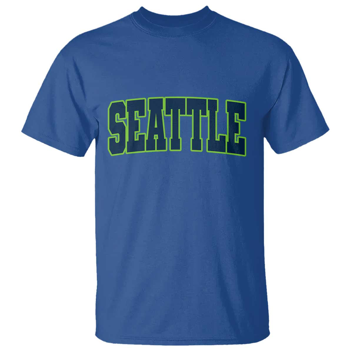 Vintage Seattle T Shirt Classic Print Retro Varsity TS10 Royal Blue Print Your Wear