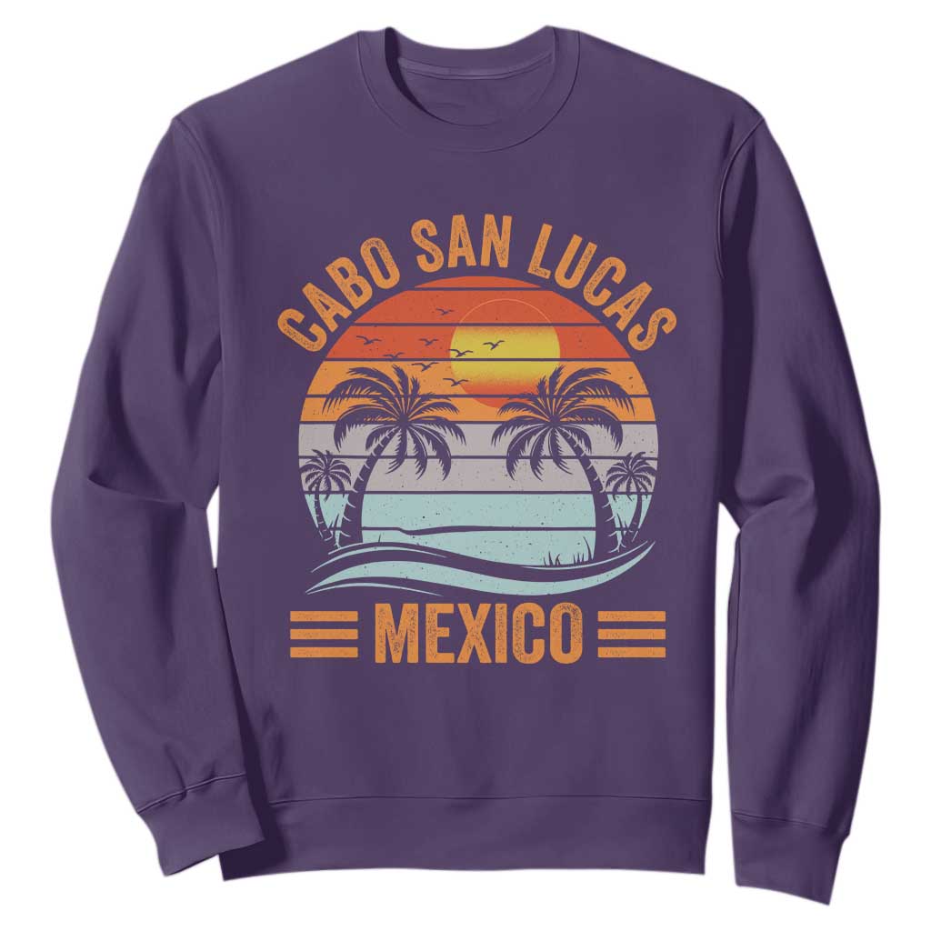 Cabo San Lucas Mexico Sweatshirt Beach Summer Vacation Family Trip Retro 70s TS10 Purple Print Your Wear
