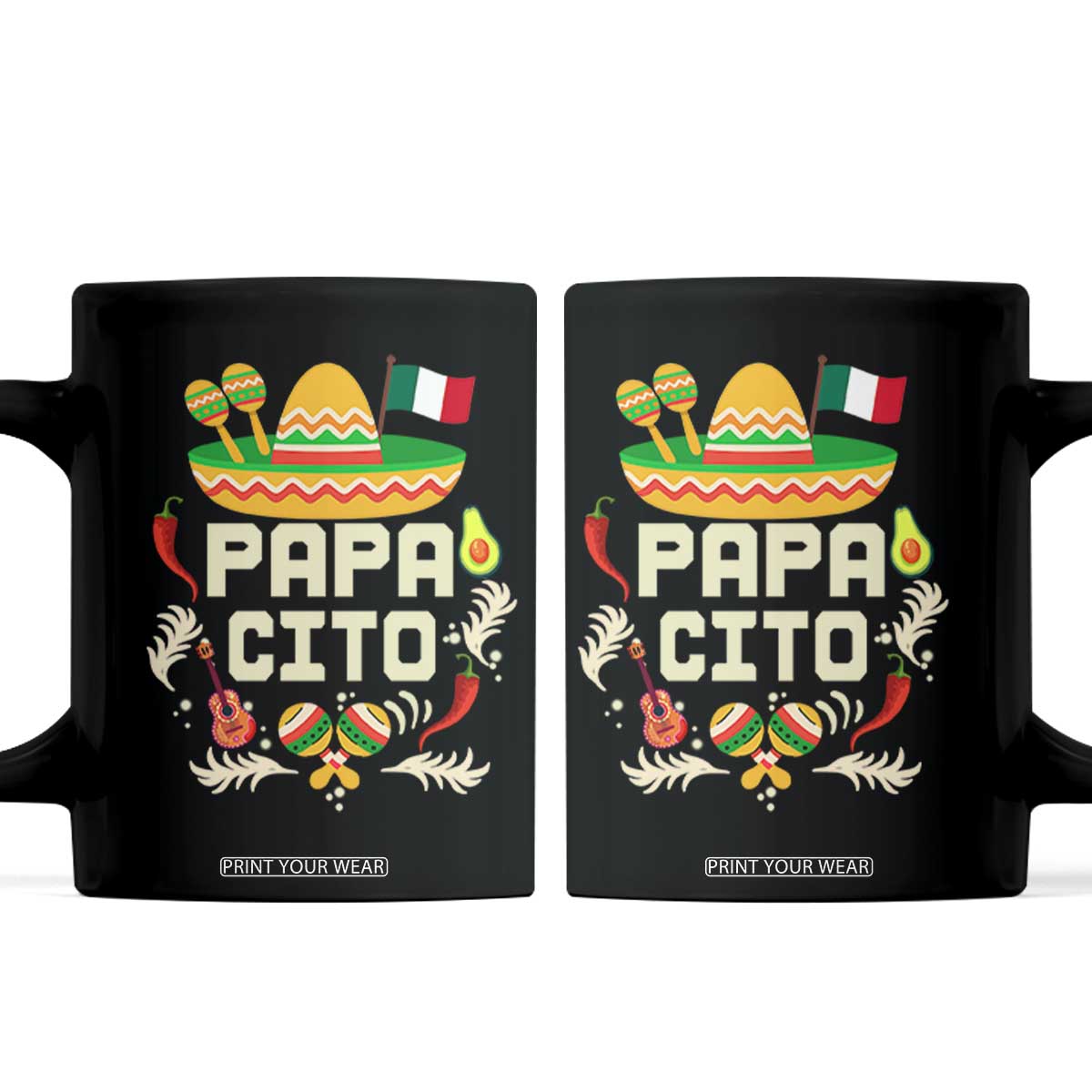 Mexican Dad Coffee Mug Papa Cito Latino Fathers Day Gift Mexican Pride TS10 Black Print Your Wear