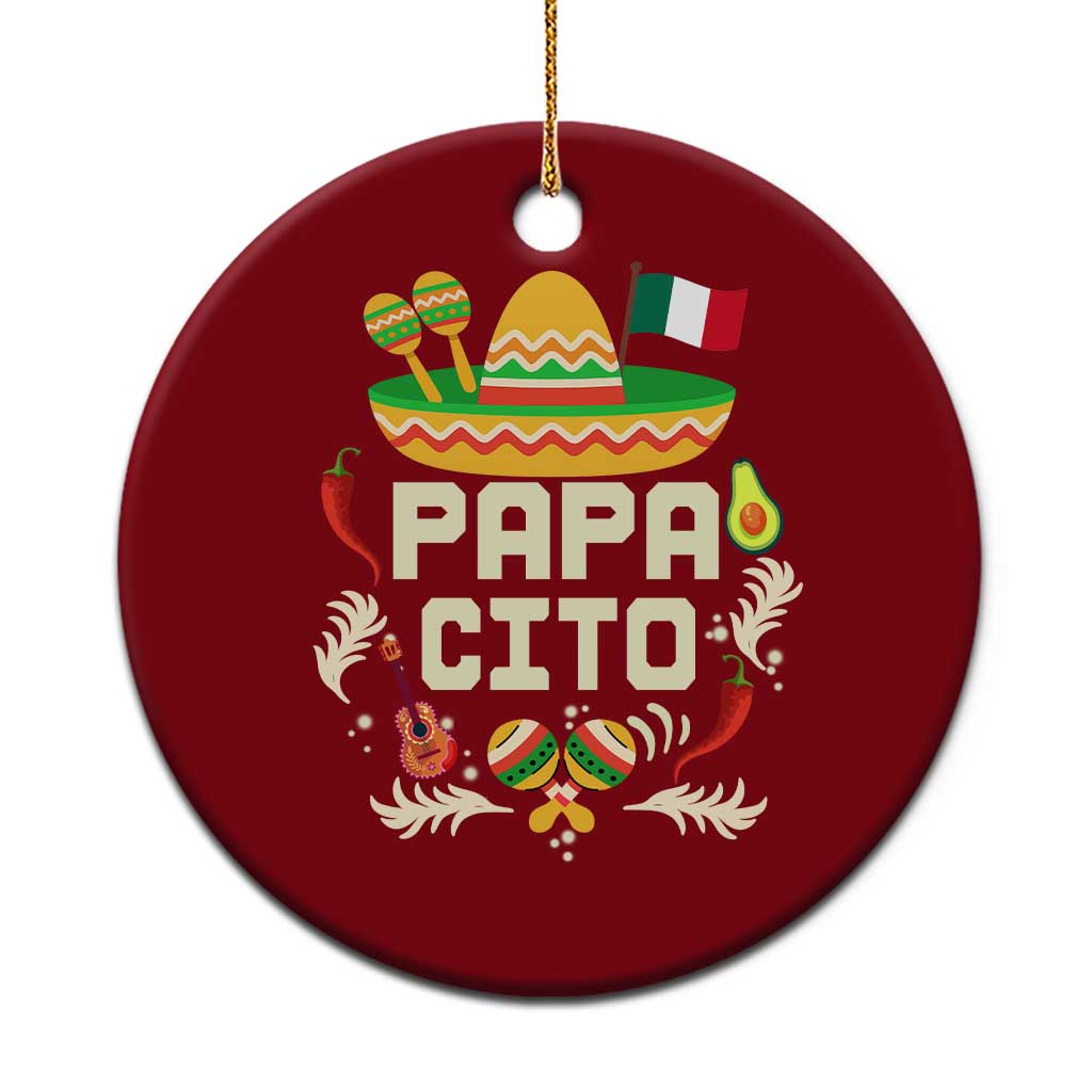 Mexican Dad Ceramic Ornament Papa Cito Latino Fathers Day Gift Mexican Pride TS10 1pc Red Print Your Wear