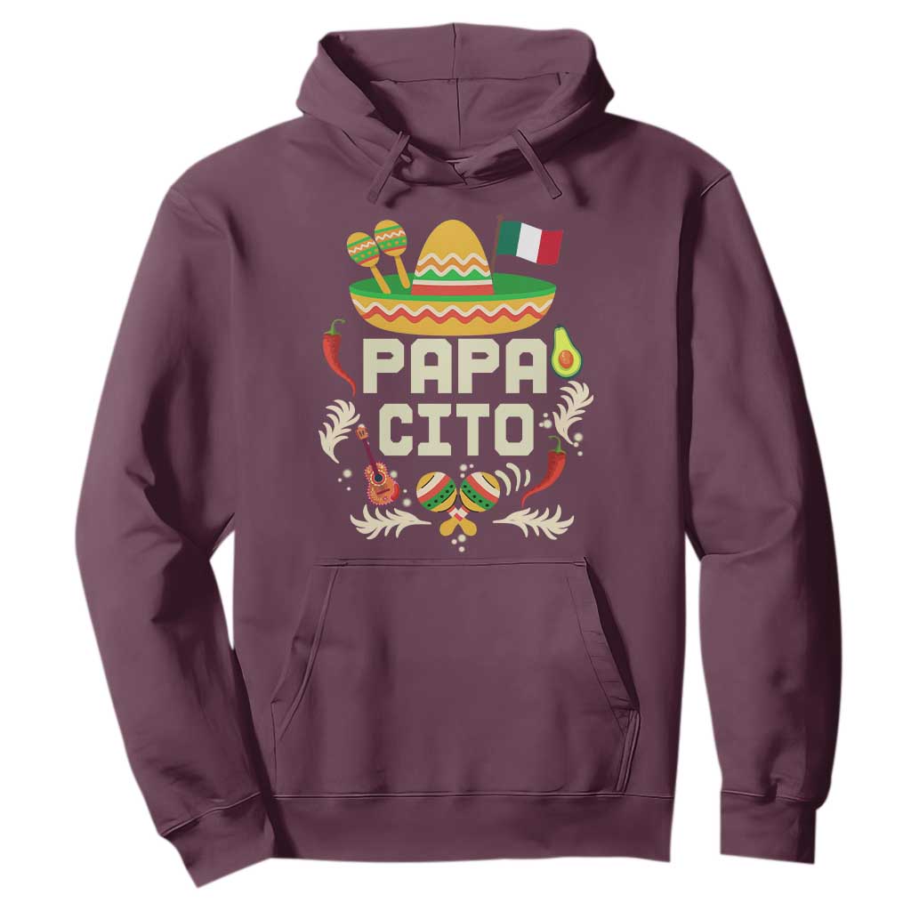Mexican Dad Hoodie Papa Cito Latino Fathers Day Gift Mexican Pride TS10 Maroon Print Your Wear