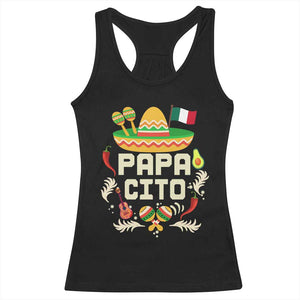 Mexican Dad Racerback Tank Top Papa Cito Latino Fathers Day Gift Mexican Pride TS10 Black Print Your Wear