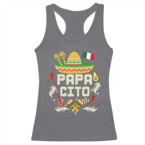 Mexican Dad Racerback Tank Top Papa Cito Latino Fathers Day Gift Mexican Pride TS10 Charcoal Print Your Wear