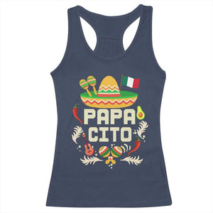 Mexican Dad Racerback Tank Top Papa Cito Latino Fathers Day Gift Mexican Pride TS10 Navy Print Your Wear