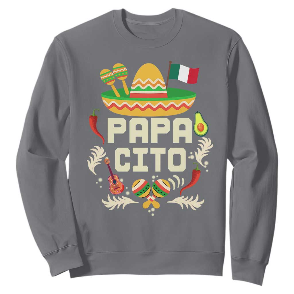 Mexican Dad Sweatshirt Papa Cito Latino Fathers Day Gift Mexican Pride TS10 Charcoal Print Your Wear
