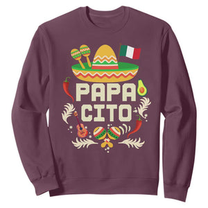 Mexican Dad Sweatshirt Papa Cito Latino Fathers Day Gift Mexican Pride TS10 Maroon Print Your Wear