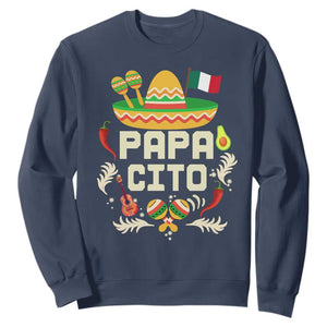 Mexican Dad Sweatshirt Papa Cito Latino Fathers Day Gift Mexican Pride TS10 Navy Print Your Wear