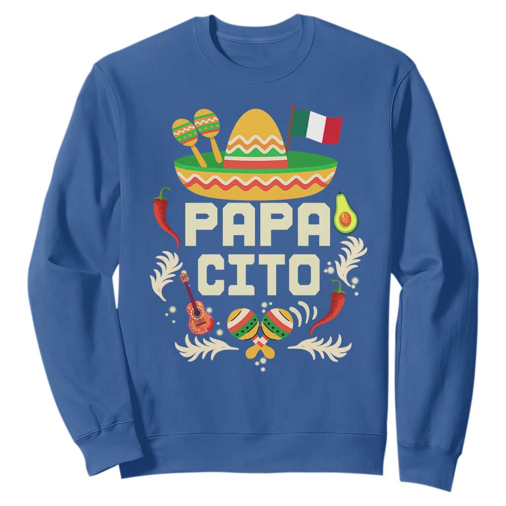 Mexican Dad Sweatshirt Papa Cito Latino Fathers Day Gift Mexican Pride TS10 Royal Blue Print Your Wear